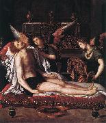 ALLORI Alessandro The Body of Christ with Two Angels Germany oil painting reproduction